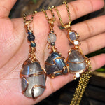 Aura Quartz Crystal Necklaces