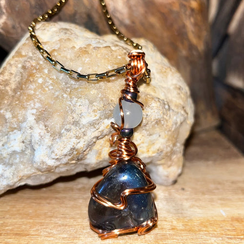 Aura Quartz Crystal Necklaces