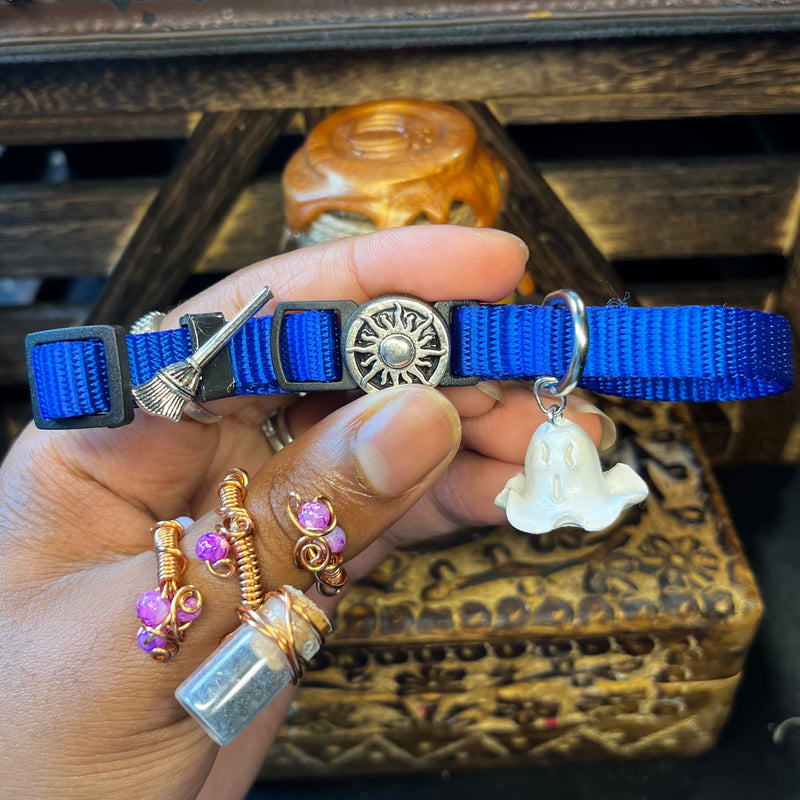 Small Light & Dark Blue Cat Collars