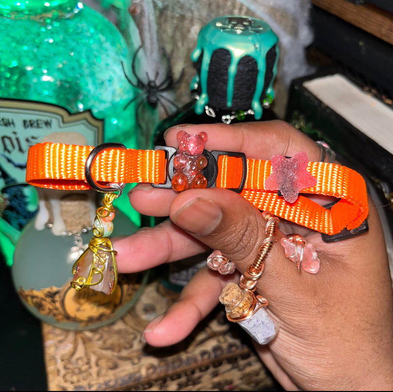Medium Red & Orange Cat Collars