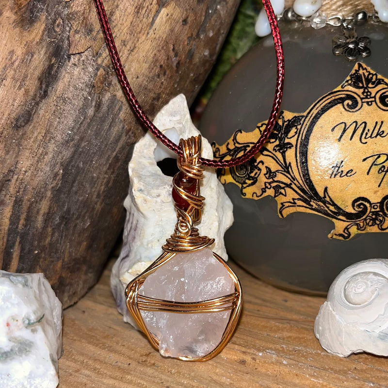 Rose Quartz Crystal Necklace