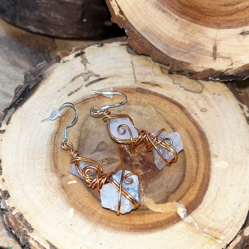 Raw Cut Crystal Earrings