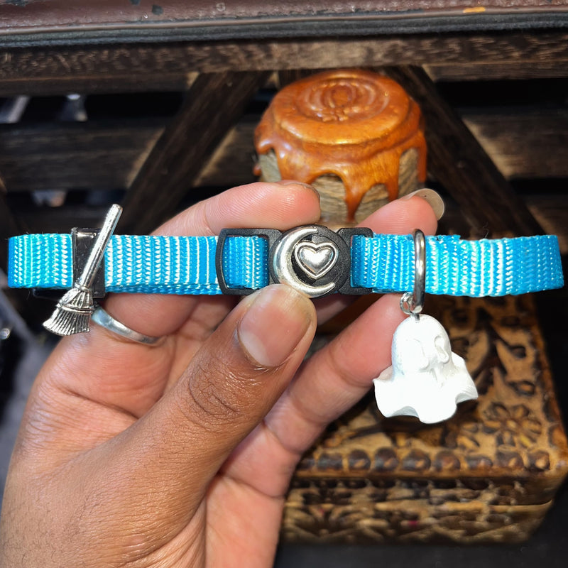 Medium Black & Blue Cat Collars
