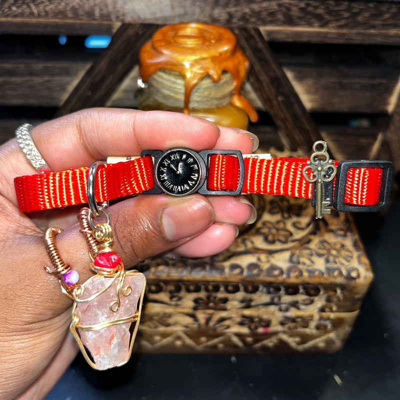 Small Orange & Red Cat Collars