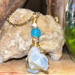 Blue Calcite Crystal Jewelry