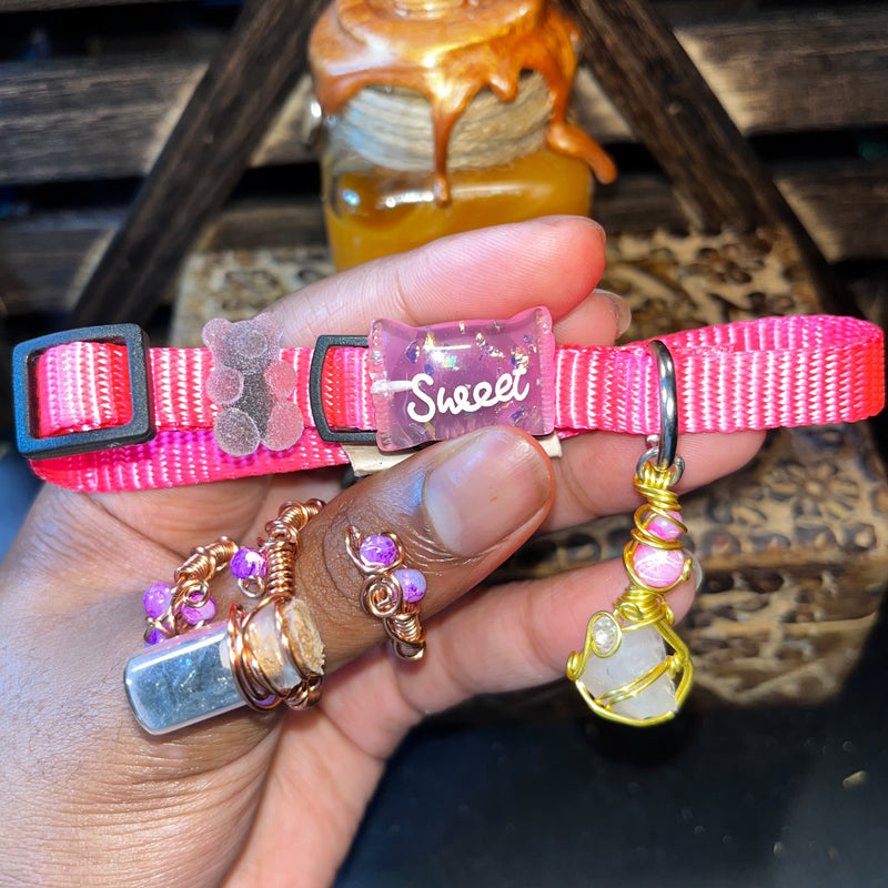 Small Pink & Cream Cat Collars