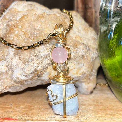 Blue Calcite Crystal Jewelry