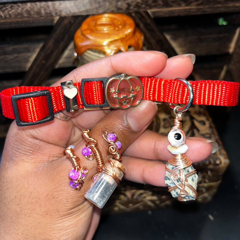 Small Orange & Red Cat Collars