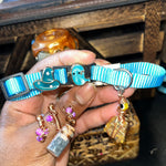 Small Light & Dark Blue Cat Collars