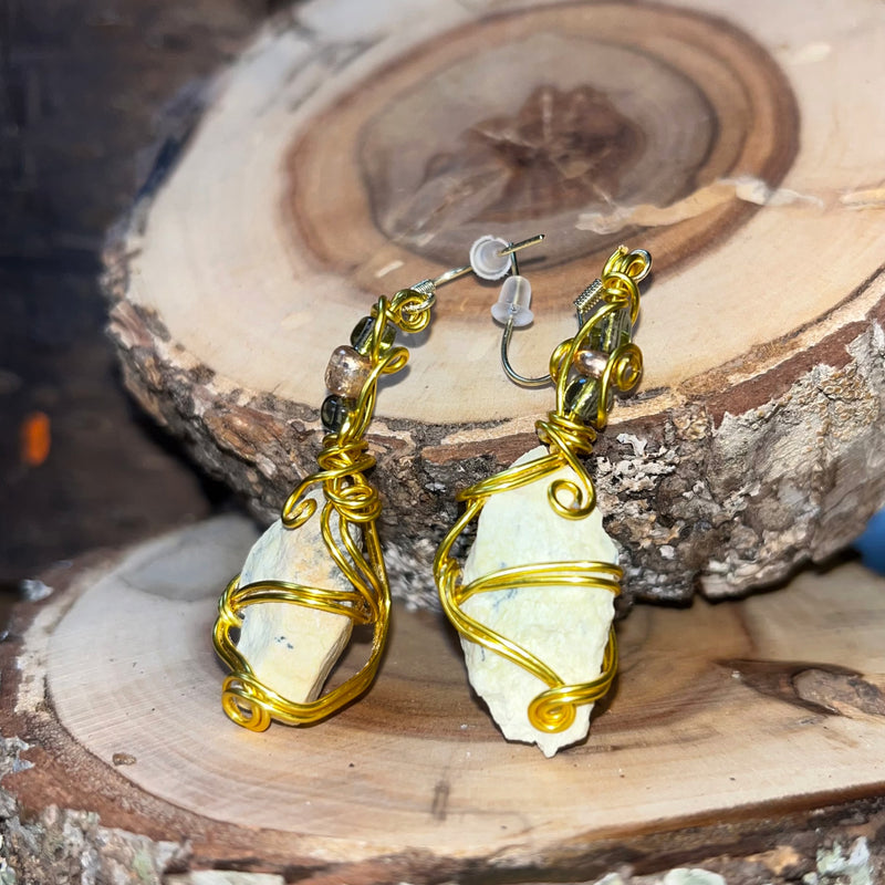Raw Cut Crystal Earrings