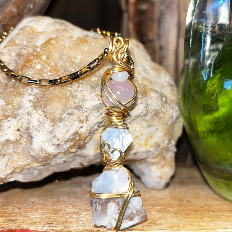 Blue Calcite Crystal Jewelry