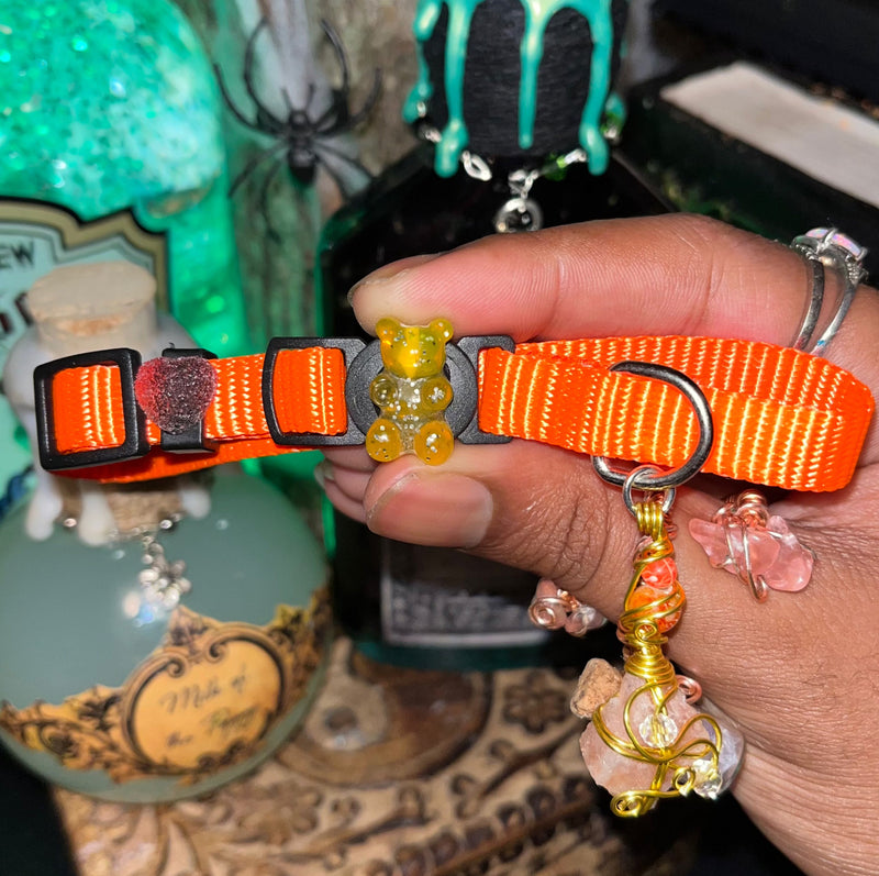 Small Orange & Red Cat Collars