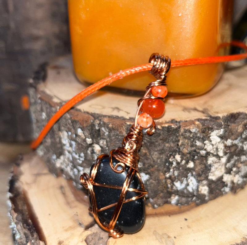 Snowflake Obsidian Necklace