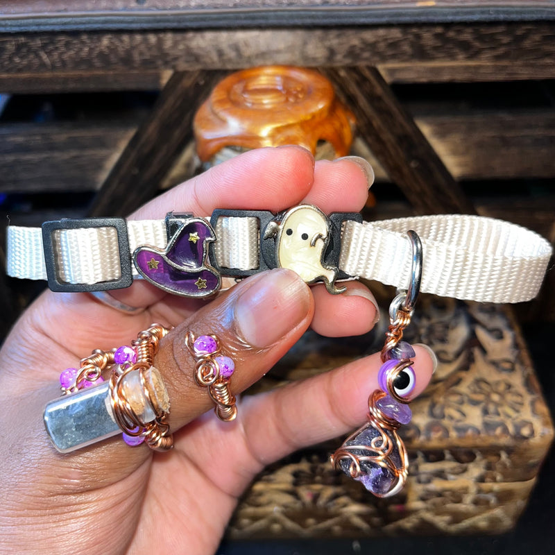 Small Pink & Cream Cat Collars