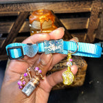 Small Light & Dark Blue Cat Collars