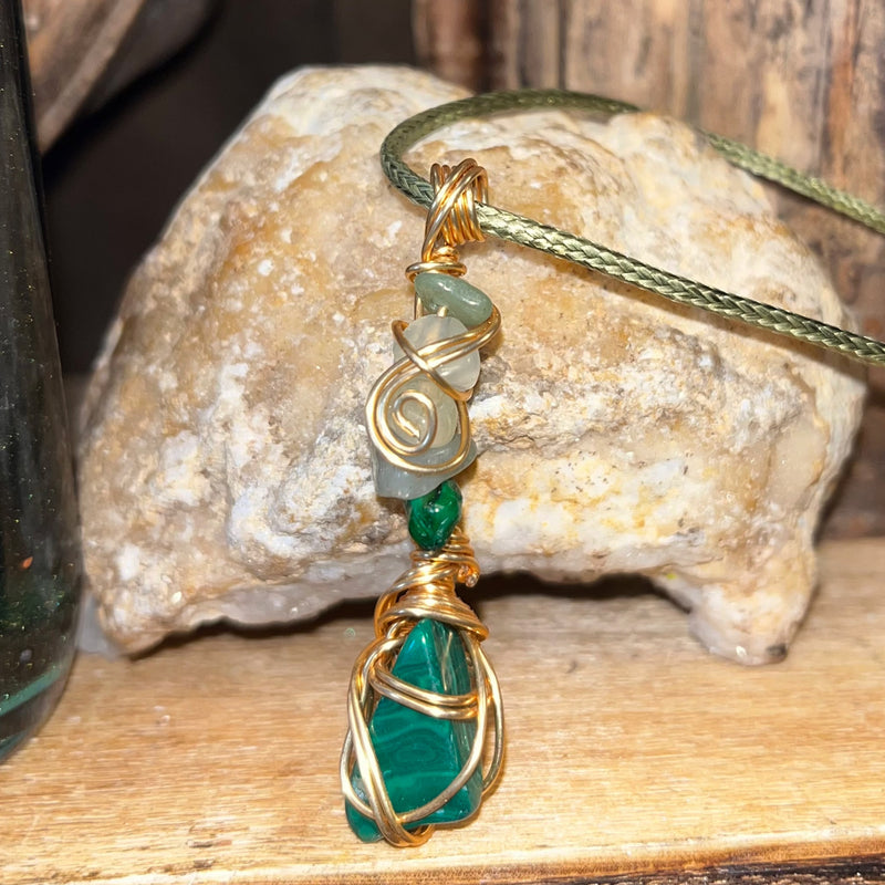 Malachite Crystal Necklaces