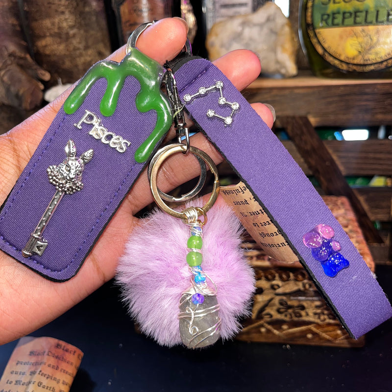 Pisces Crystal Key Chains