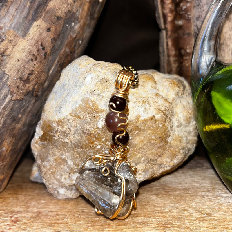 Honey Calcite Crystal Necklaces