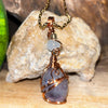 Copper Spider Web Green Fluorite