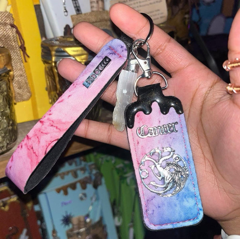 Cancer Crystal Key Chains