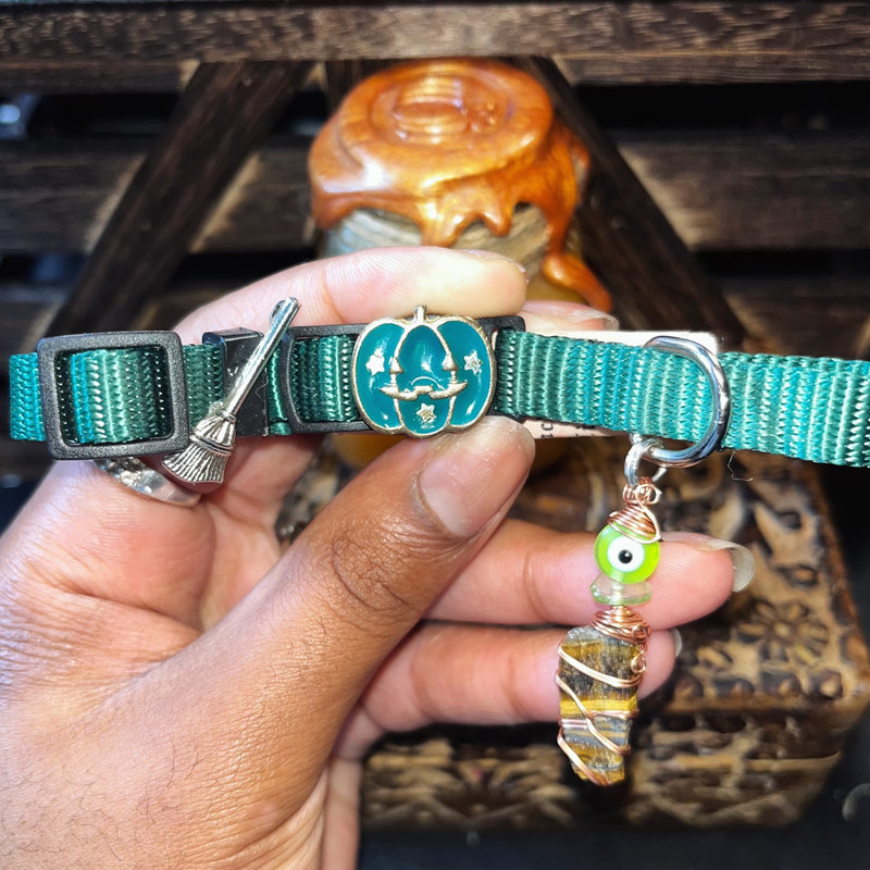 Small Purple & Green Cat Collars