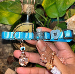 Small Light & Dark Blue Cat Collars