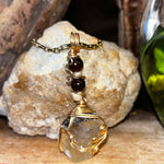 Honey Calcite Crystal Necklaces