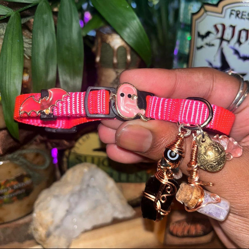 Medium Pink & Cream Cat Collars
