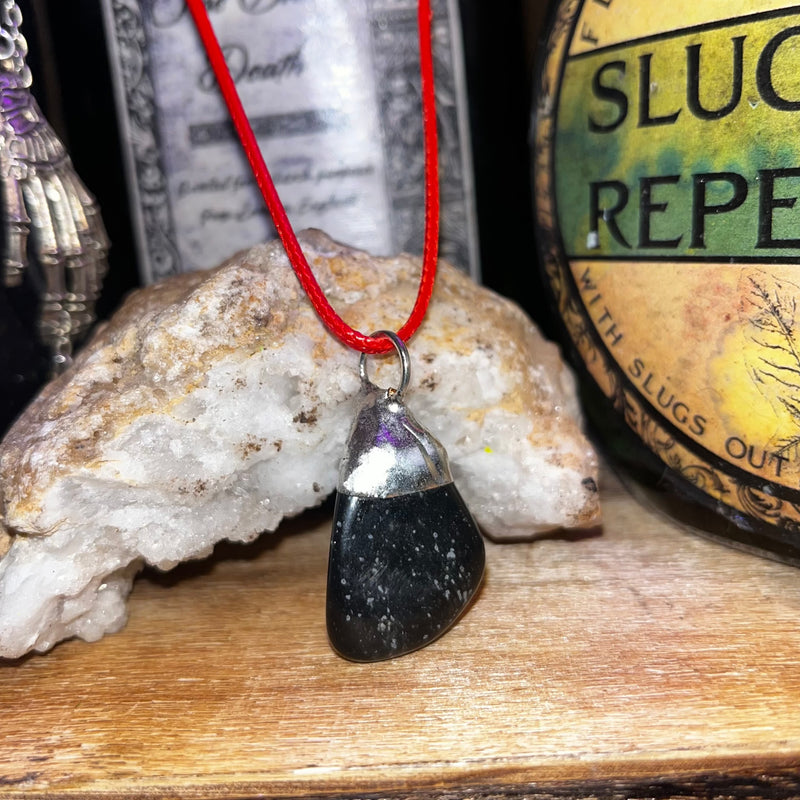 Snowflake Obsidian Crystal Necklace