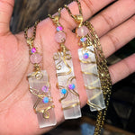 Raw Selenite Crystal Necklaces