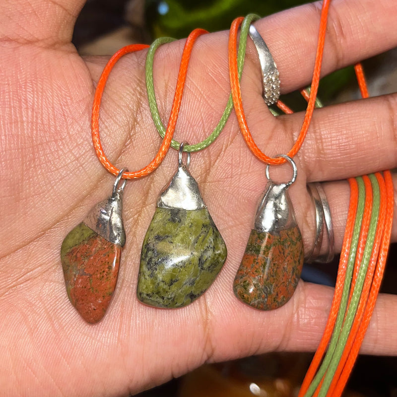 Unakite Crystal Necklaces