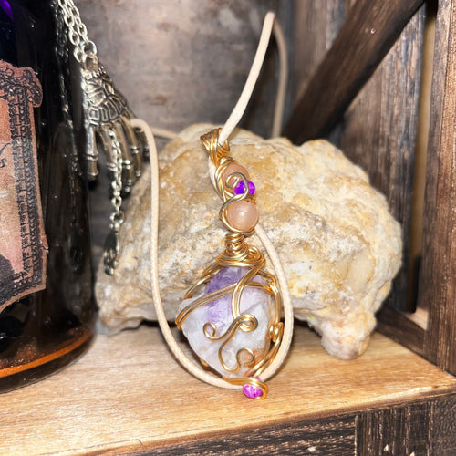 Chopped Swirl Amethyst Necklace