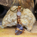 Copper Spider Web Green Fluorite