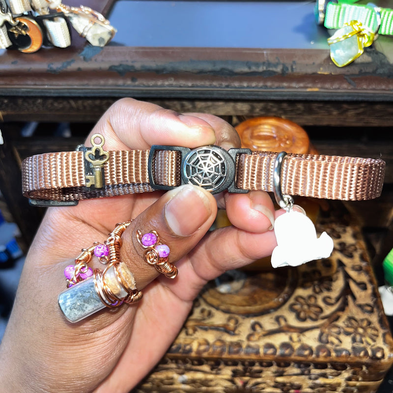 Medium Pink & Cream Cat Collars