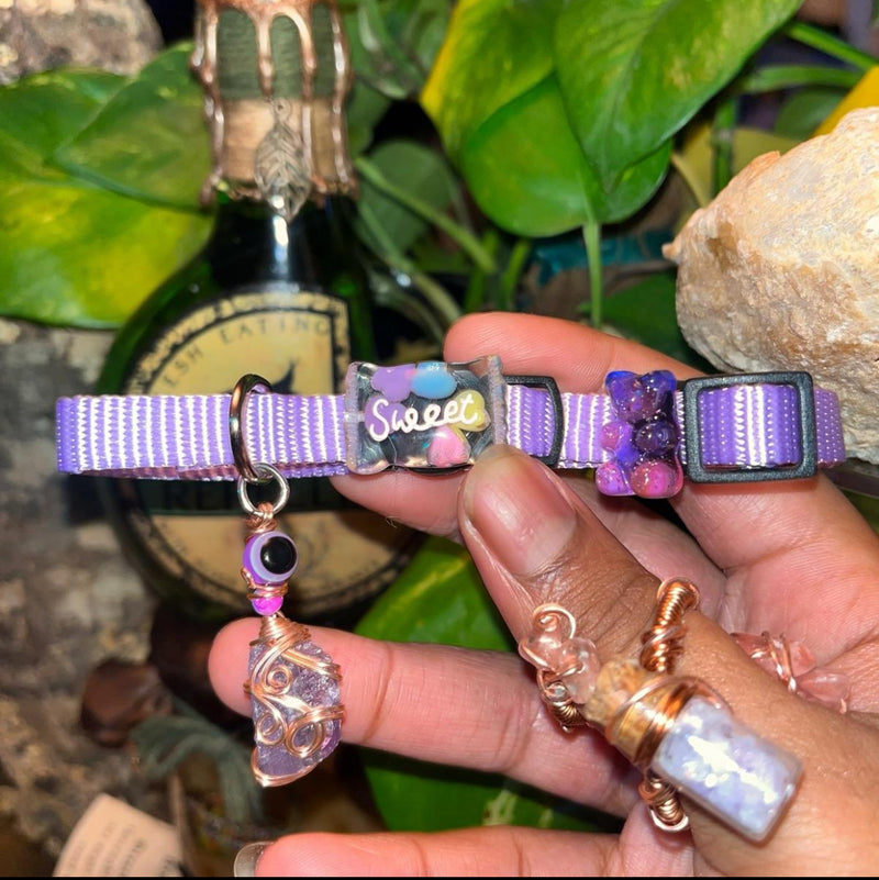 Small Crystal Cat Collars