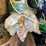 Pumpkin Sunstone Crystal Necklace