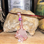 Rose Quartz Crystal Necklace