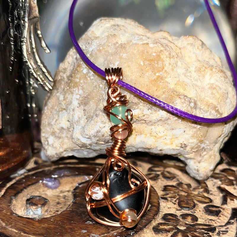 Black Obsidian Crystal Necklaces