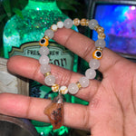 Raw Crystal Evil Eye Bracelets