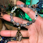 Raw Crystal Evil Eye Bracelets