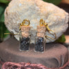 Black Tourmaline Mini Capsule Earrings