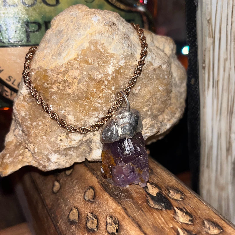 Soldered Dipped Amethyst Necklace