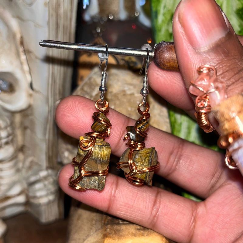 Raw Cut Crystal Earrings