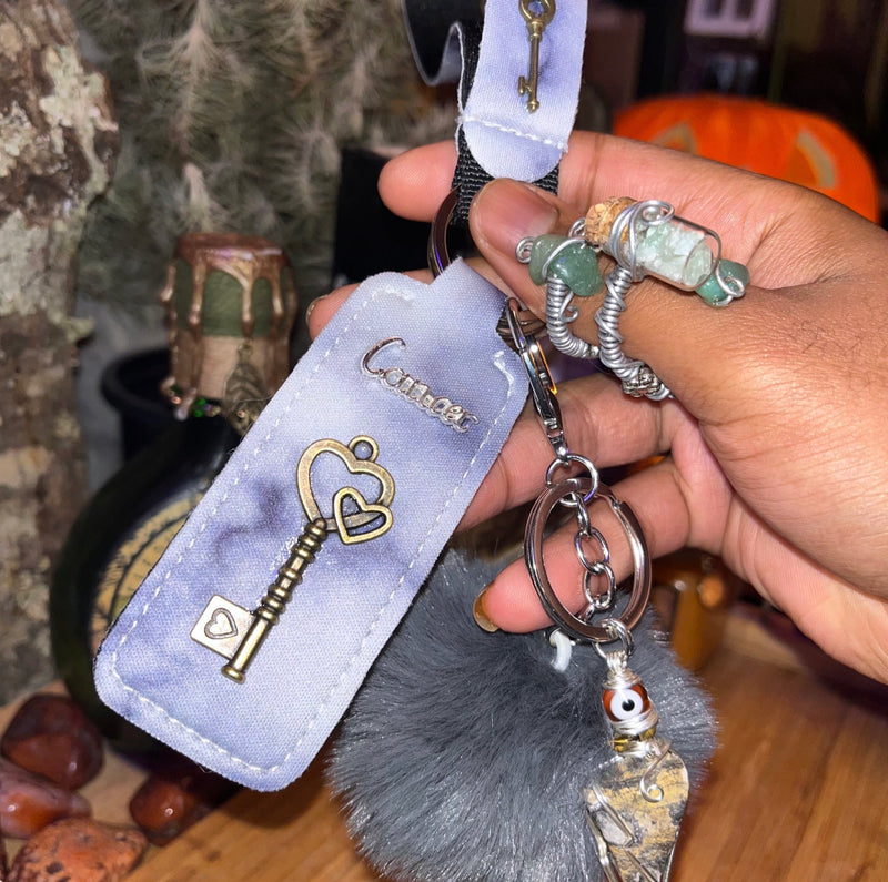 Cancer Crystal Key Chains