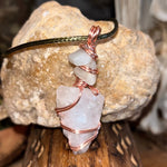 White Quartz Leather Necklaces