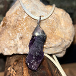 Silver Dipped Raw Cut Amethyst