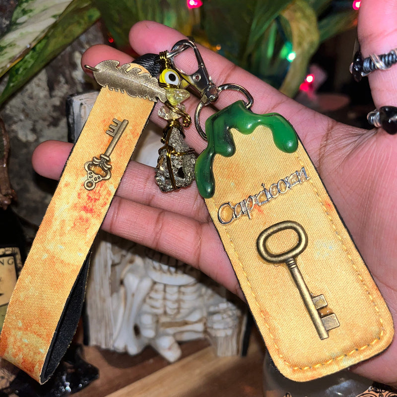 Capricorn Crystal Key Chains