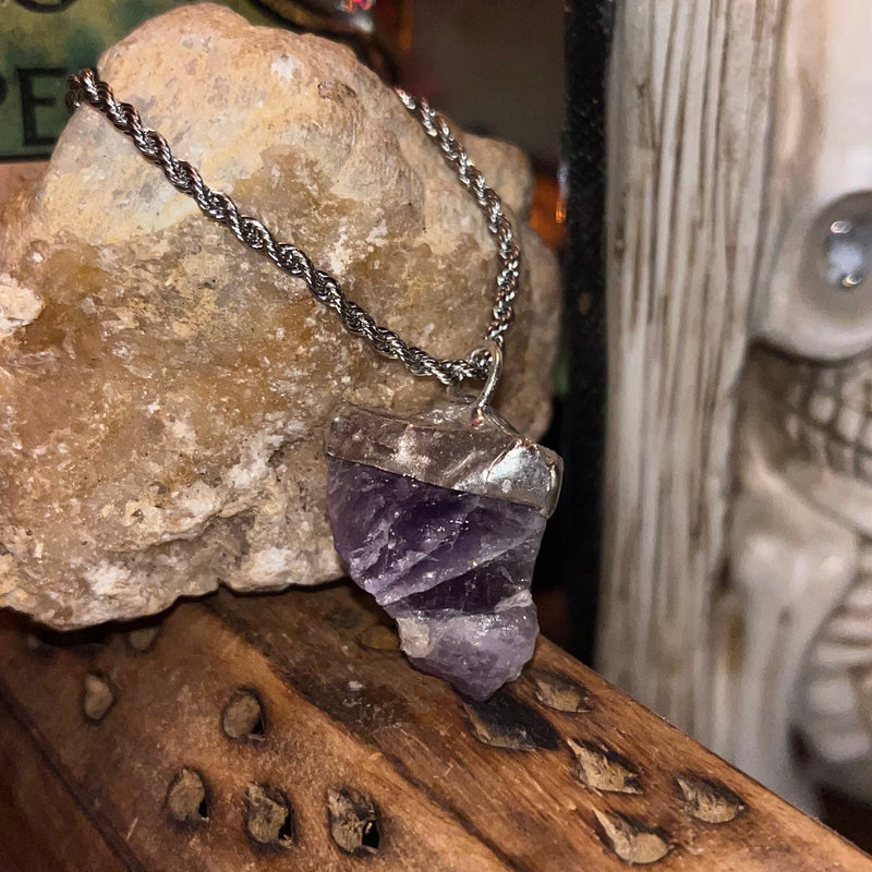 Soldered Dipped Amethyst Necklace