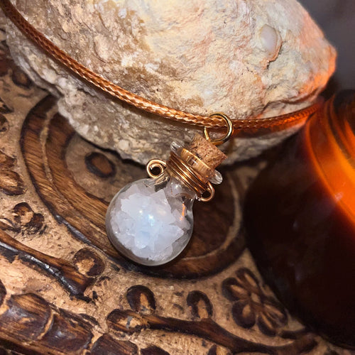 Rose Quartz Spell Jar Necklace