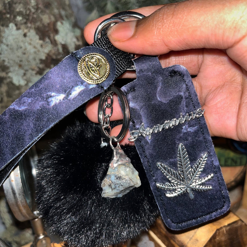 Aquarius Crystal Key Chains